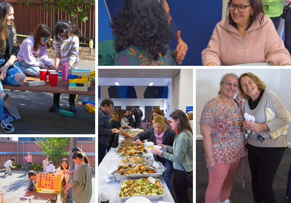 A collage of photos of staff and families having fun at Spectrum's Family Day