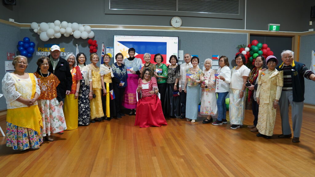 Filipino seniors celebrating Philippines Independence Day